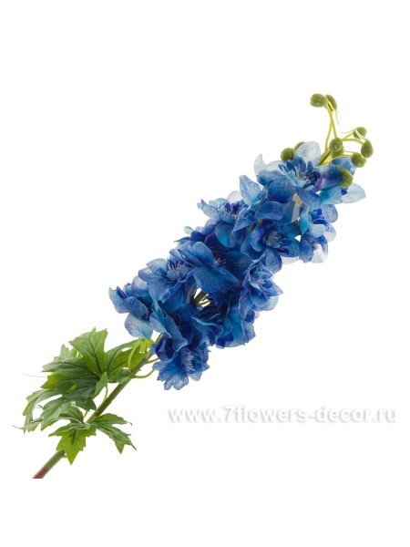 Дельфиниум 80 см цветок искусственный цвет синий