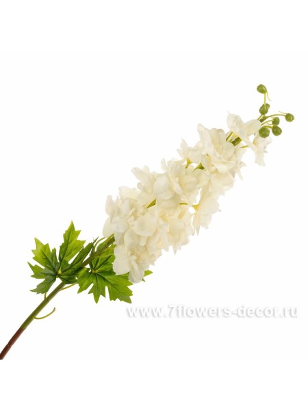 Дельфиниум 80 см цветок искусственный цвет белый