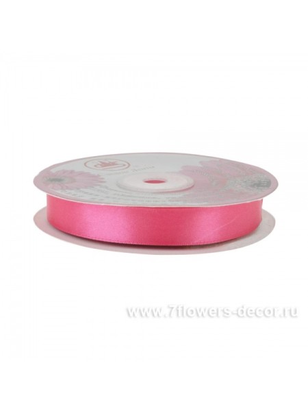 Лента атлас 1,6 см х27 м цвет ярко-розовый А-12D-16