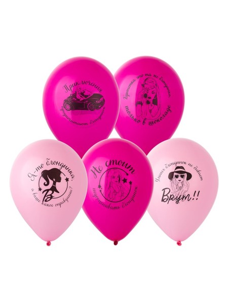 12"шар воздушный Блондинка в розовом Эвертс