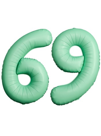 Фольга шар Цифра 6/9 Мятный (SLIM Mint) 40"/100 см 1 шт Испания