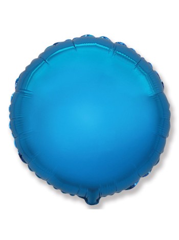 Фольга шар Круг 9"/23 см металлик синий 1шт Испания Flexmetal