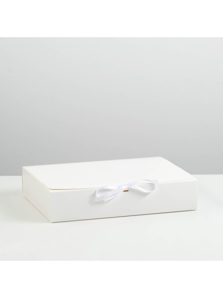 Коробка складная 25 х20 х5 см цвет белый