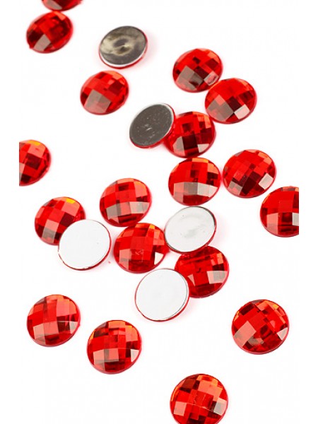 Стразы круглые 120-20 d20 мм цвет красный цена за 1 шт