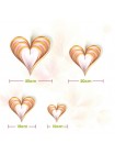 Сердце подвеска набор 4 шт бумага цвет розовый+золото HS-21-12