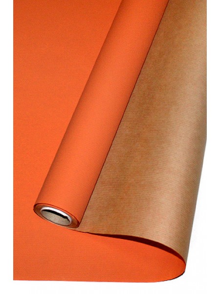 Бумага крафт 100 см х10 м 12/35 дольче натура цвет оранжевый