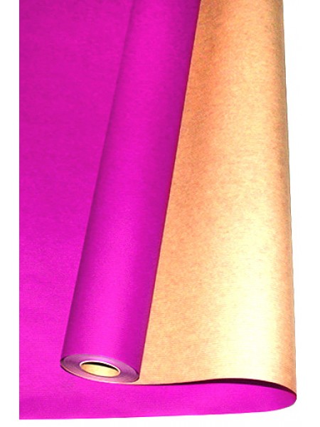 Бумага крафт 100 см х10 м 12/60 дольче натура цвет ярко- розовый