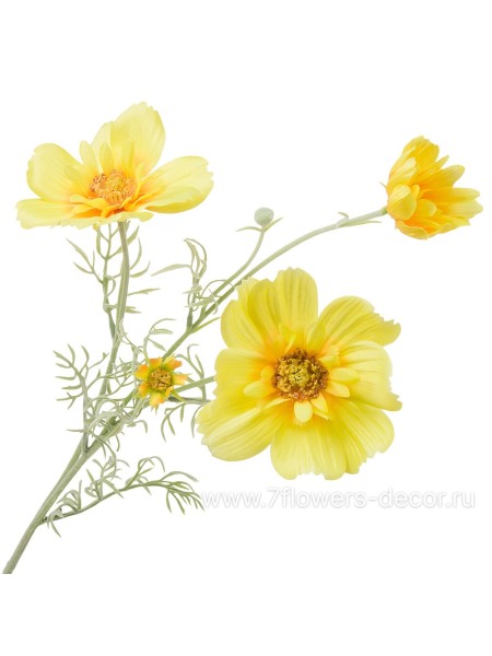 Космея 78 см цветок искусственный цвет желтый Арт HHBSJ-Y