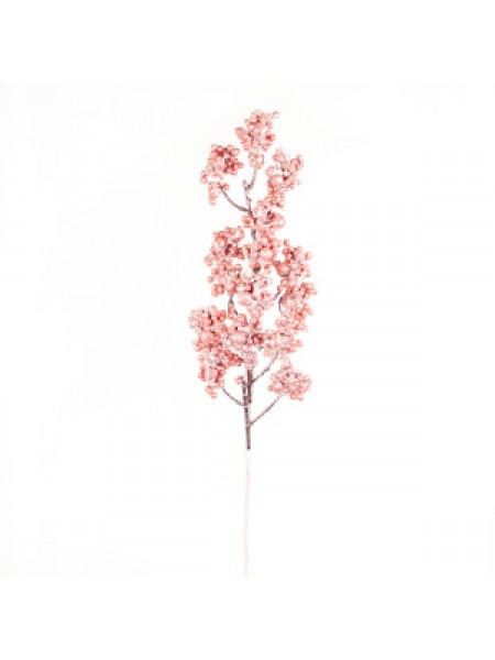 Ветка с ягодами 68 см цвет  розовый арт.K21-365-2