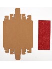 Коробка складная 21 х5 х3,5 см микрогофра 2 части цвет красный HS-52-13