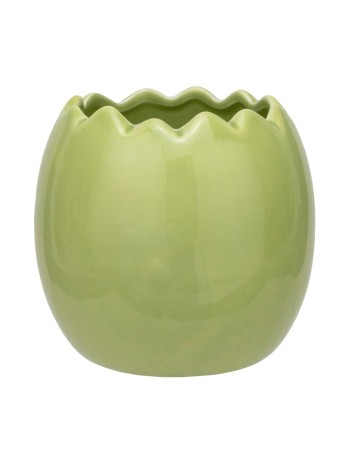 Кашпо керамика Яйцо D11xH10,5 см зеленый Арт. 23172GR