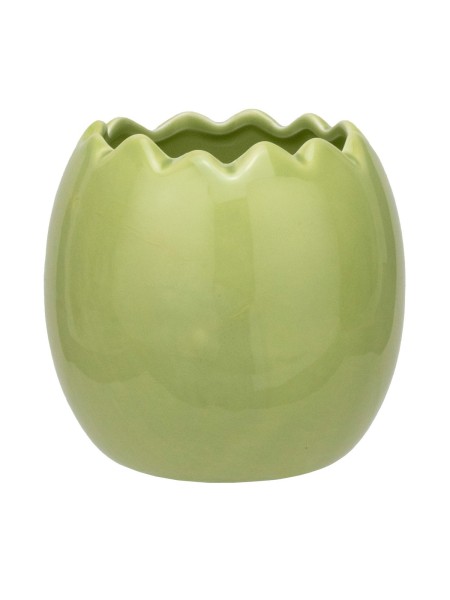 Кашпо керамика Яйцо D11xH10,5 см зеленый Арт. 23172GR