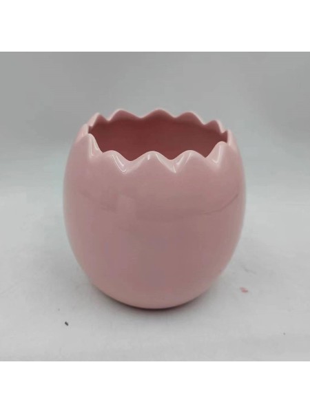 Кашпо керамика Яйцо D11xH10,5 см розовый Арт. 23172PK