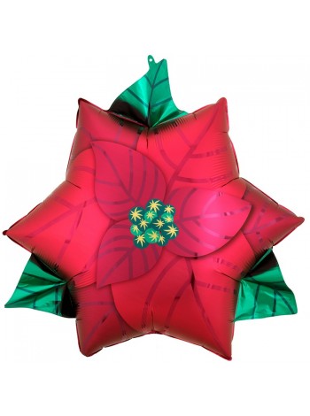 Фольга шар Пуансетия рождественский цветок Р30 Anagram