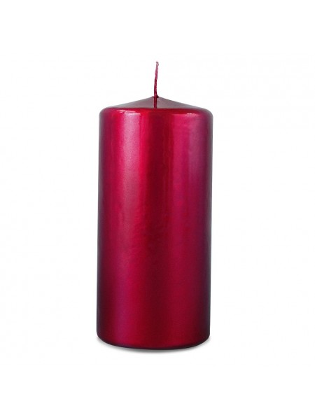 Свеча пеньковая 6 х12,5 см цвет рубиновый блеск