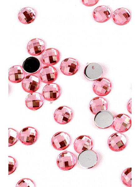 Стразы круглые 110-61 d10 мм цвет розовый цена за 1 шт