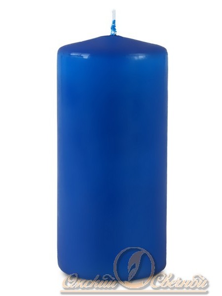 Свеча пеньковая 8 х20 см цвет синий