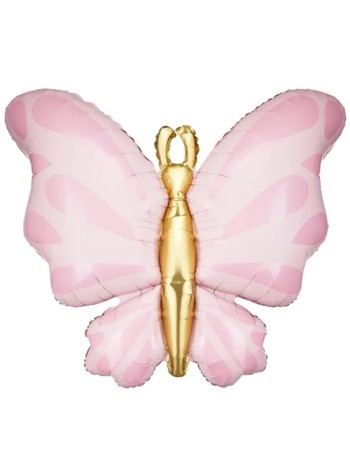 Фольга шар Бабочка Pink 40"/102 см