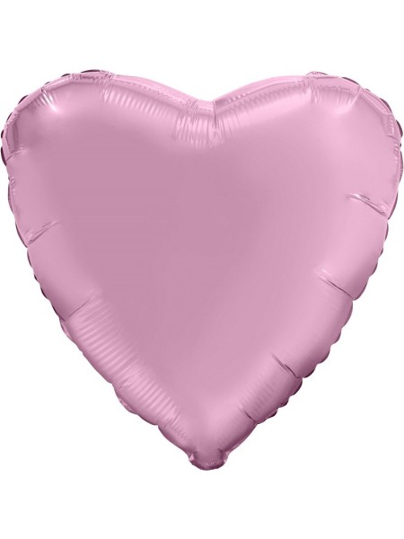 Фольга шар Сердце 19"/48 см сатин розовый фламинго Aqura Россия