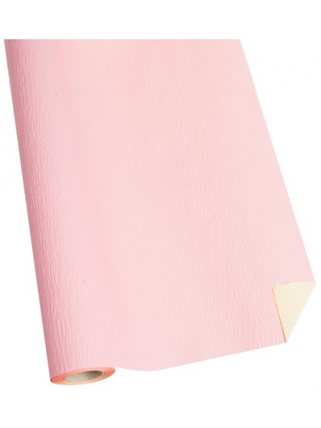 Бумага рельефная 50 см х5 м двухсторонняя цвет розовый/кремовый NWPW -01