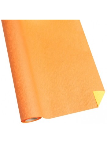 Бумага рельефная 50 см х5 м двухсторонняя цвет оранжевый/желтый NWPW -03