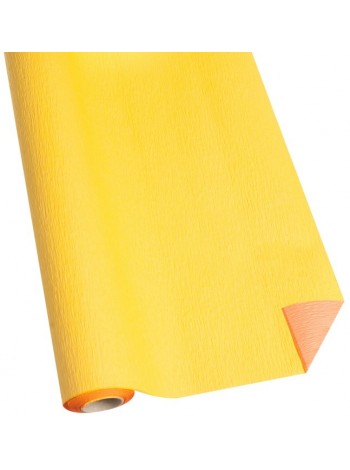 Бумага рельефная 50 см х5 м двухсторонняя цвет желтый/оранжевый NWPW -04