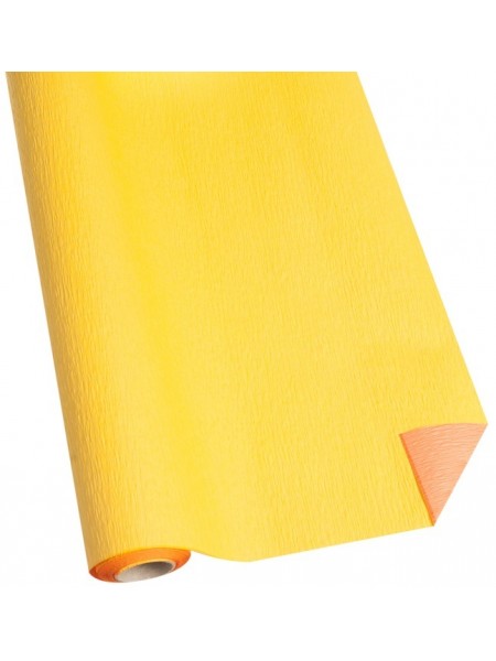 Бумага рельефная 50 см х5 м двухсторонняя цвет желтый/оранжевый NWPW -04