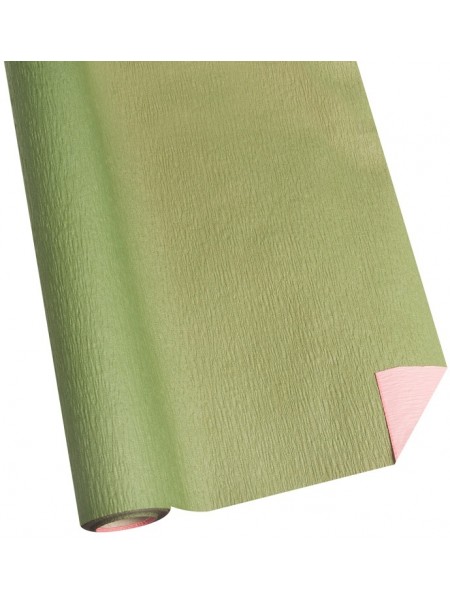 Бумага рельефная 50 см х5 м двухсторонняя цвет темно-зеленый/розовый NWPW -12