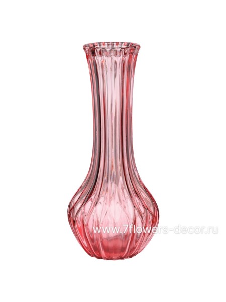 Ваза стекло 10 х 22,5 см Blossom цвет розовый