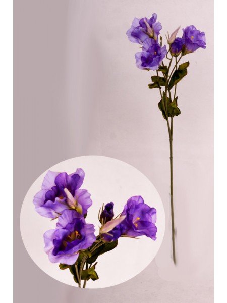 Лизиантус 74 см цветок искусственный цвет васильковый