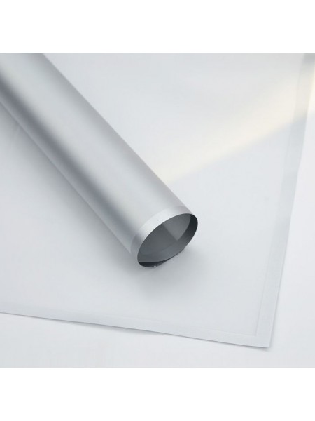 Пленка 60 х60 см 20 л цвет серебро прозрачная с каймой матовая