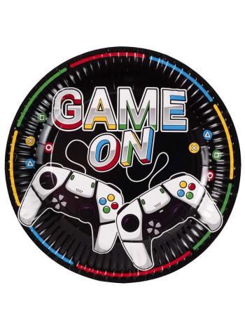 Тарелка бумага 6 шт 23 см GAME ON/G