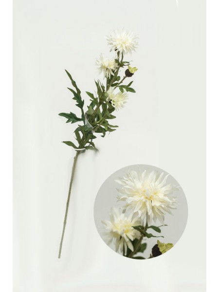 Василек 61см, цветок искусственный цв.Белый