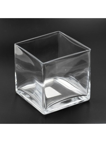 Ваза стекло квадрат 12,3 х12,3 см цвет прозрачный GAS9-12