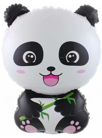 Фольга шар фигура Панда 16"/41 см мини-фигура с клапаном 5 шт