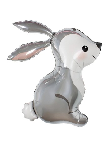 Фольга шар фигура Лесной заяц 16"/41 см мини-фигура с клапаном 5 шт