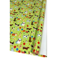 Бумага капелла 100 см х10 м 41/921-40 бобик-пати на салатовом