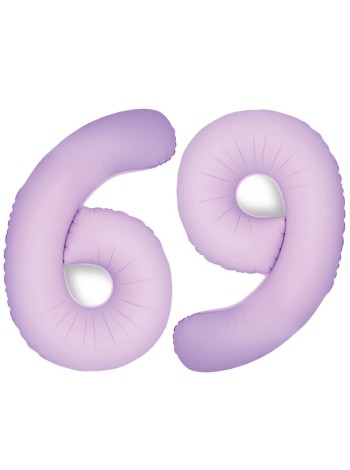 Фольга шар Цифра 6/9 SLIM Matte Pink 40"/100 см 1 шт Испания