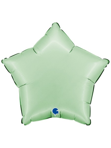 Фольга шар Звезда 18"/46 см Сатин Glazed Mint Grabo Италия