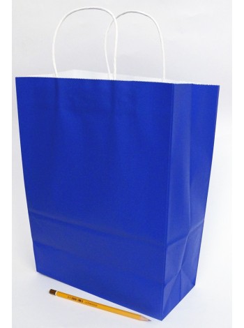 Пакет крафт 25 х33 х12 см цвет синий  HS-51-2,HS-42-2