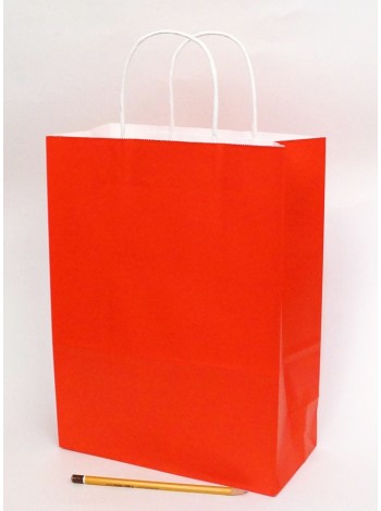 Пакет крафт 25 х33 х12 см цвет красный  HS-51-2,HS-42-4, HS-2-4
