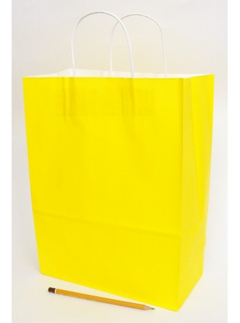 Пакет крафт 25 х33 х12 см цвет желтый HS-51-2,  HS-42-4