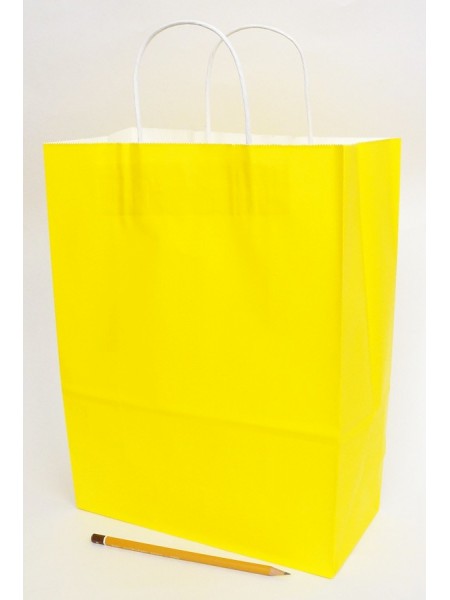 Пакет крафт 25 х 33 х 12 см цвет Желтый HS-51-2,  HS-42-4