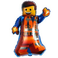 Фольга шар фигура Человек Лего Китай 34"/86 см