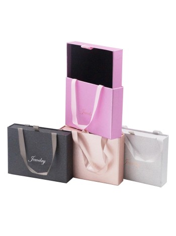 Коробка картон 16 х12 х3,5 см сумочка ювелирных изделий цвет микс HS-5-7