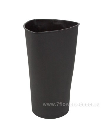 Вазон пластик d20 х34 см Black цвет черный арт 0613-19