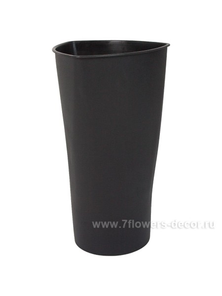 Вазон пластик d25 х43 см Black цвет черный арт 0613-18