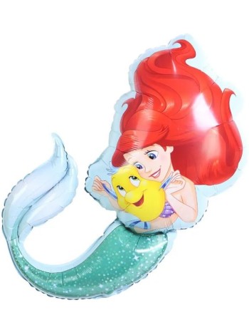 Фольга шар фигура мини Русалочка 16"/41 см с клапаном Китай