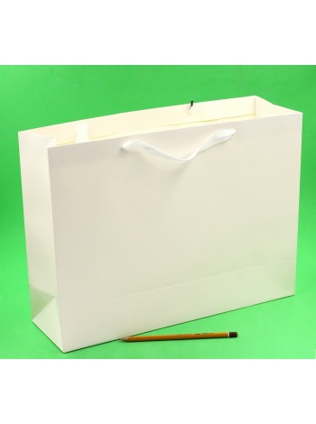 Пакет ламинированный 40 х30 х12,5 см однотонный цвет белый HS-8-8