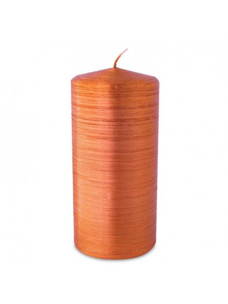 Свеча пеньковая 6 х12,5 см рельеф цвет бронзовый